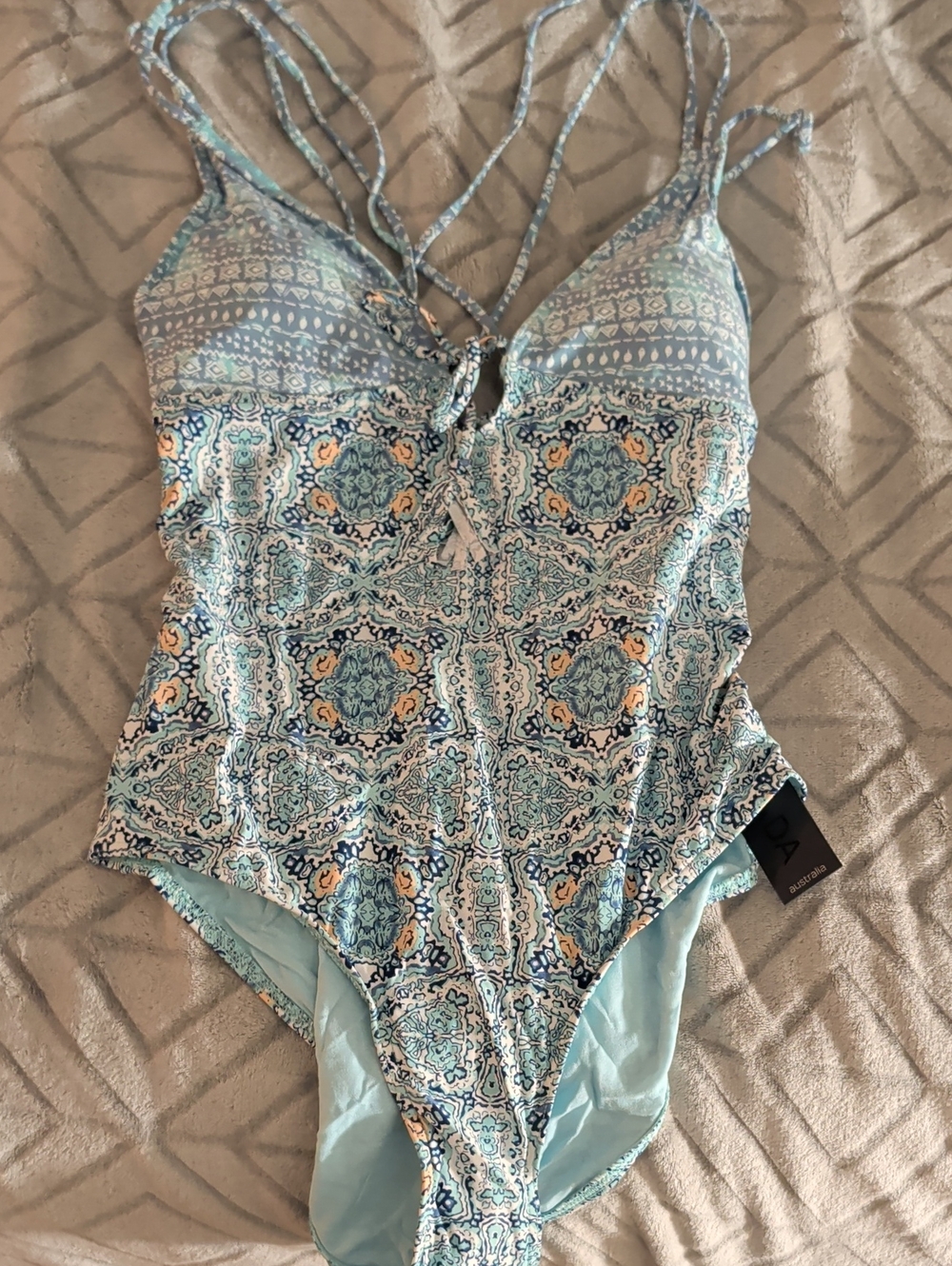 Cikada Australia Blue Patterned One-Piece Swimsuit